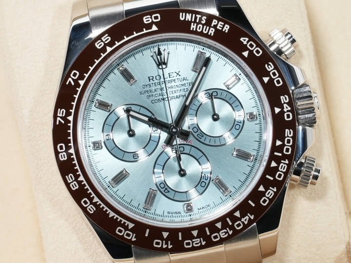 ロレックス デイトナ Ref.116506A プラチナ アイスブルー文字盤 美品 8s37h83g