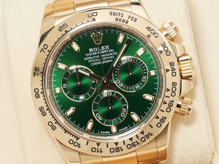 ロレックス デイトナ Ref.116508 イエローゴールド グリーン文字盤 美中古 x52oqq9s