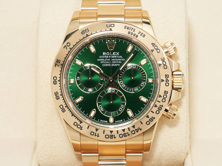 ロレックス デイトナ Ref.116508 イエローゴールド グリーン文字盤 美中古 x52oqq9s