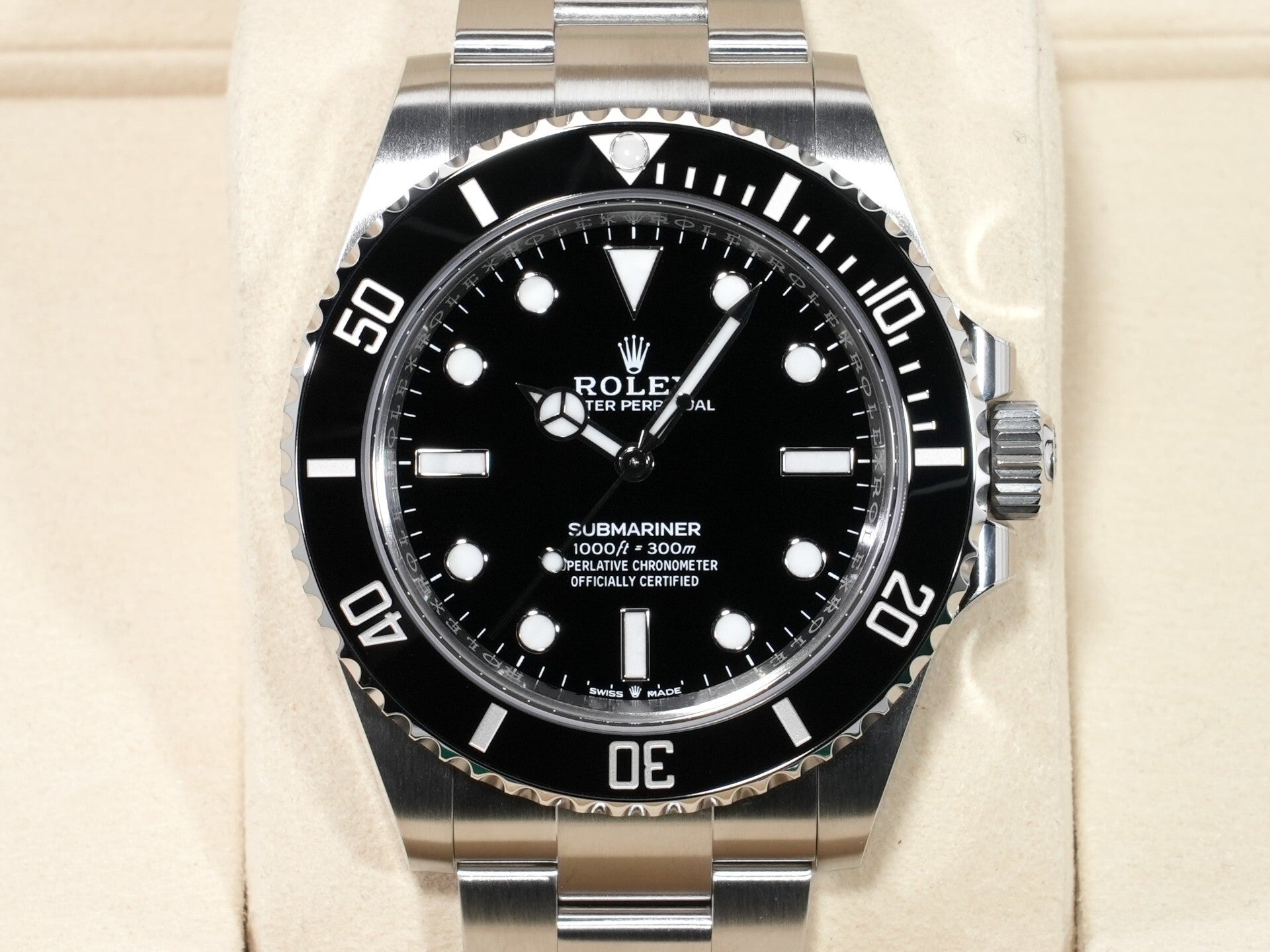 ロレックス サブマリーナー ノンデイト Ref.124060 ステンレススチール ブラック文字盤 未使用 nbexrtkx