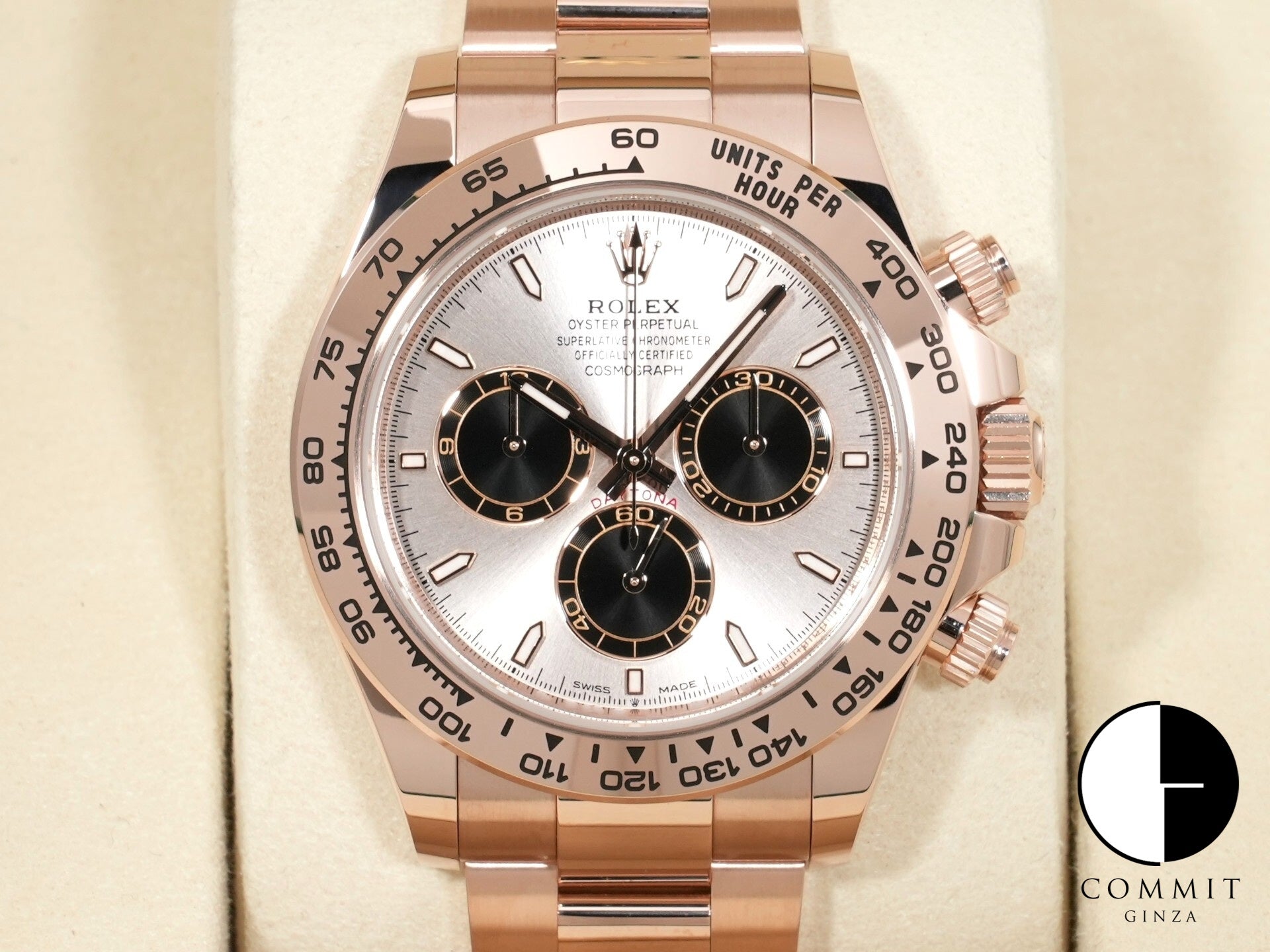 ロレックス デイトナ Ref.126505 エバーローズゴールド サンダストxブライトブラック文字盤 未使用 x47krqut