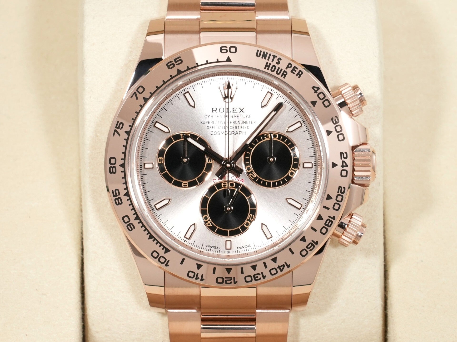 ロレックス デイトナ Ref.126505 エバーローズゴールド サンダストxブライトブラック文字盤 未使用 x47krqut