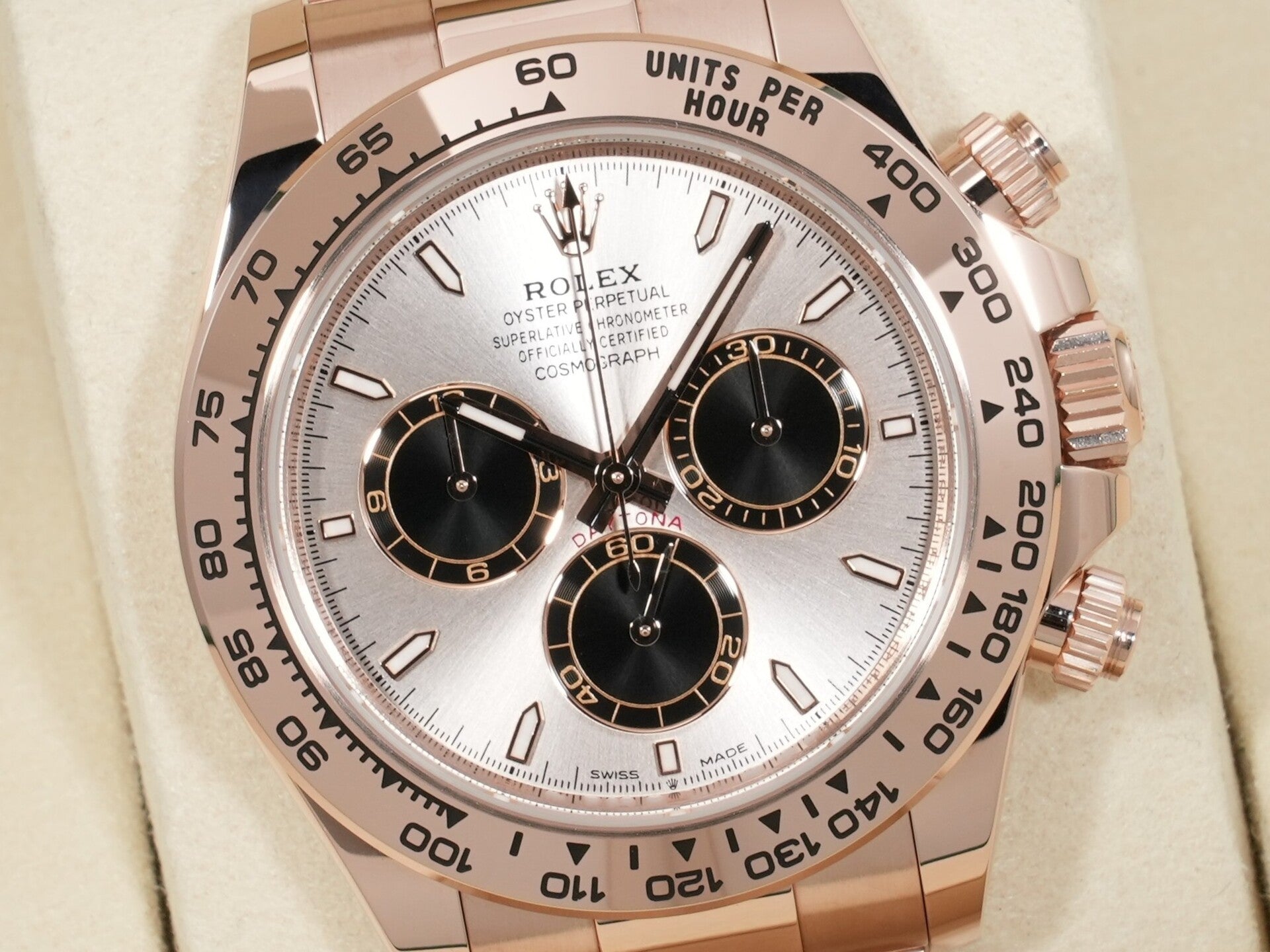 ロレックス デイトナ Ref.126505 エバーローズゴールド サンダストxブライトブラック文字盤 未使用 x47krqut