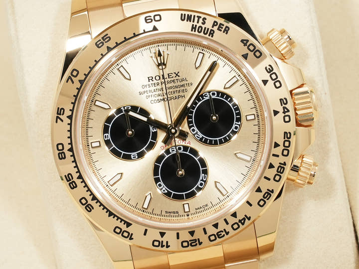 ロレックス デイトナ Ref.126508 イエローゴールド ゴールデンxブライトブラック文字盤 未使用 schk7rst