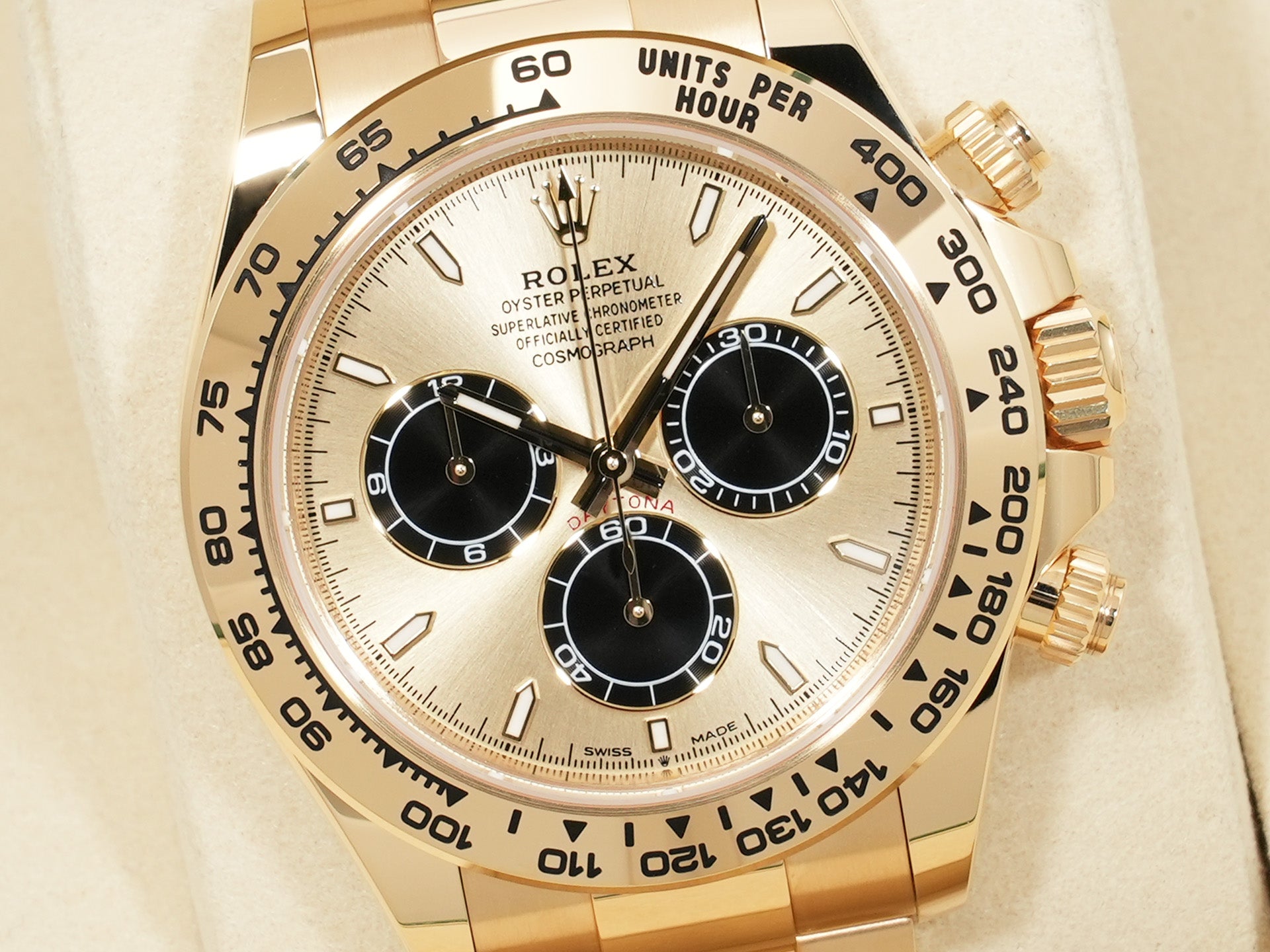 ロレックス デイトナ Ref.126508 イエローゴールド ゴールデンxブライトブラック文字盤 未使用 schk7rst