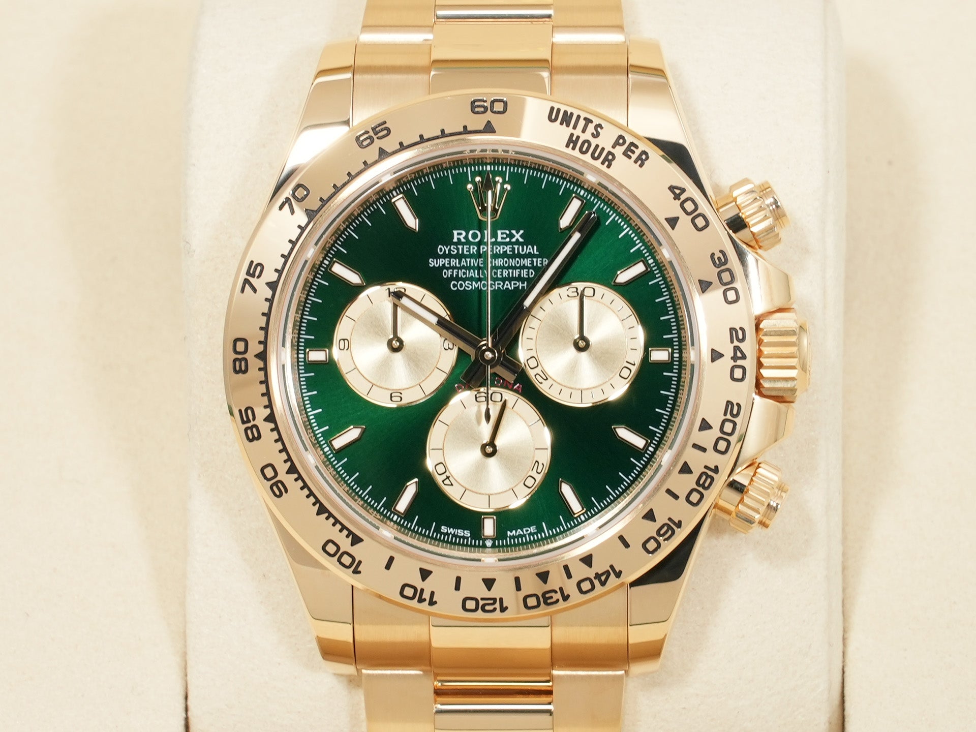 ロレックス デイトナ Ref.126508 イエローゴールド グリーン文字盤 未使用 98fubyaa