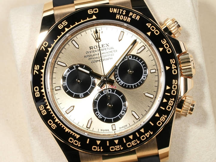 ロレックス デイトナ Ref.126518LN イエローゴールド ゴールデンxブライトブラック文字盤 未使用 8m5idi3p
