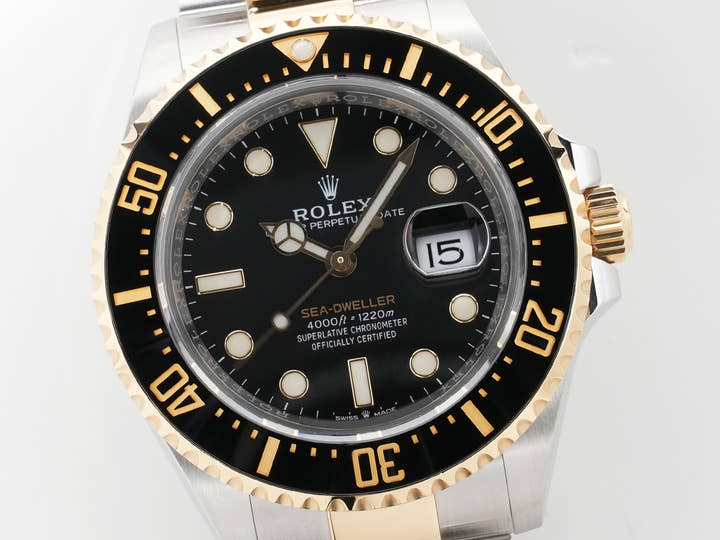 ロレックス シードゥエラー Ref.126603 ステンレススチール/イエローゴールド ブラック文字盤 美品 wz6zvgu9