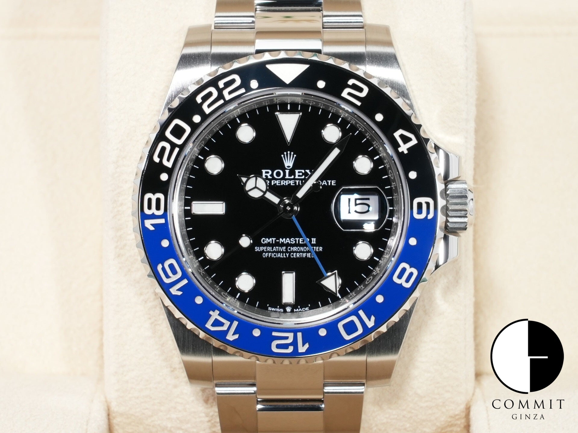 Rolex GMT-Master II Ref. 126710BLNR Stainless Steel Black Dial Oyster Bracelet Excellent Condition phen2gps