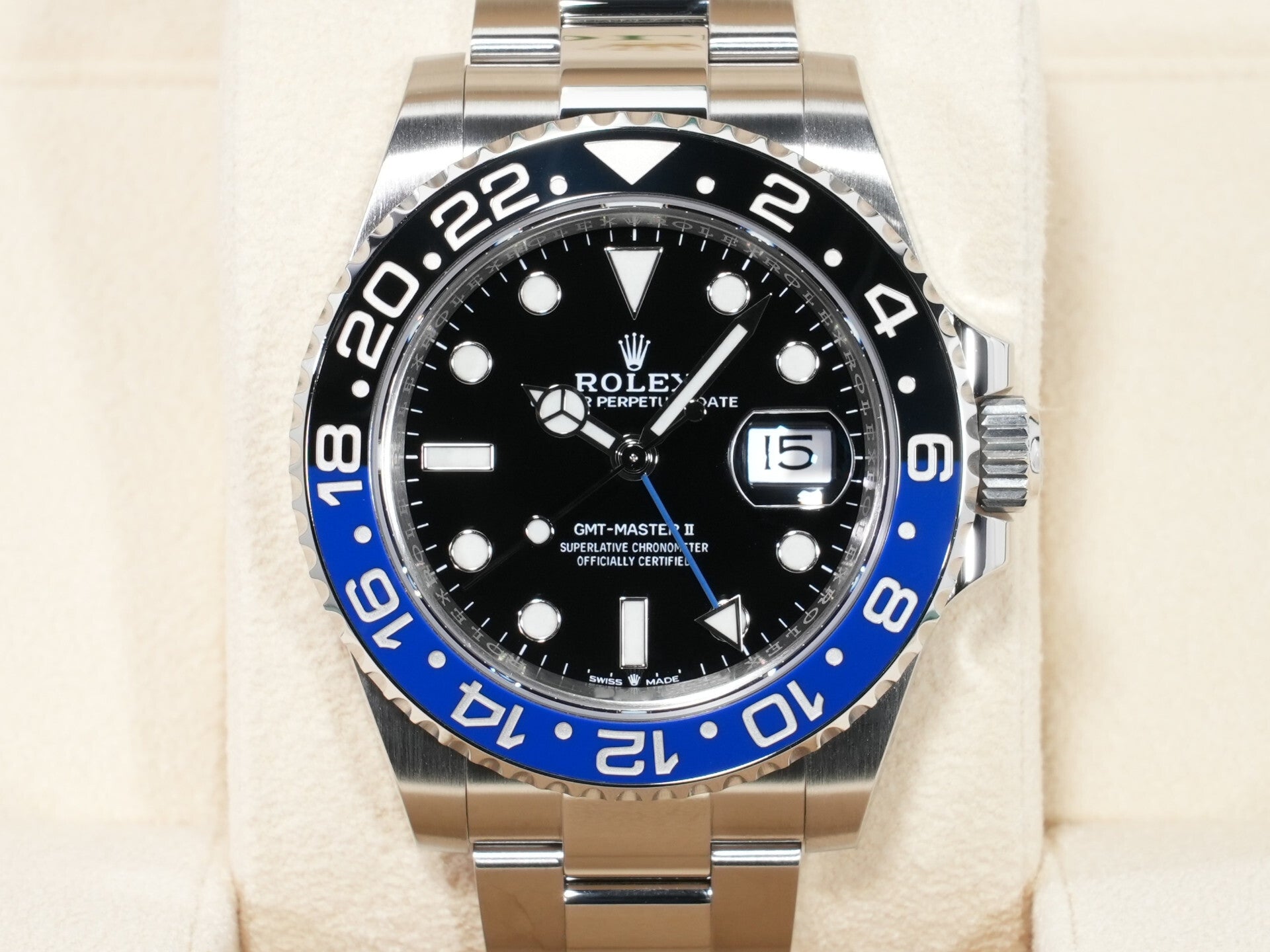 Rolex GMT-Master II Ref. 126710BLNR Stainless Steel Black Dial Oyster Bracelet Excellent Condition phen2gps