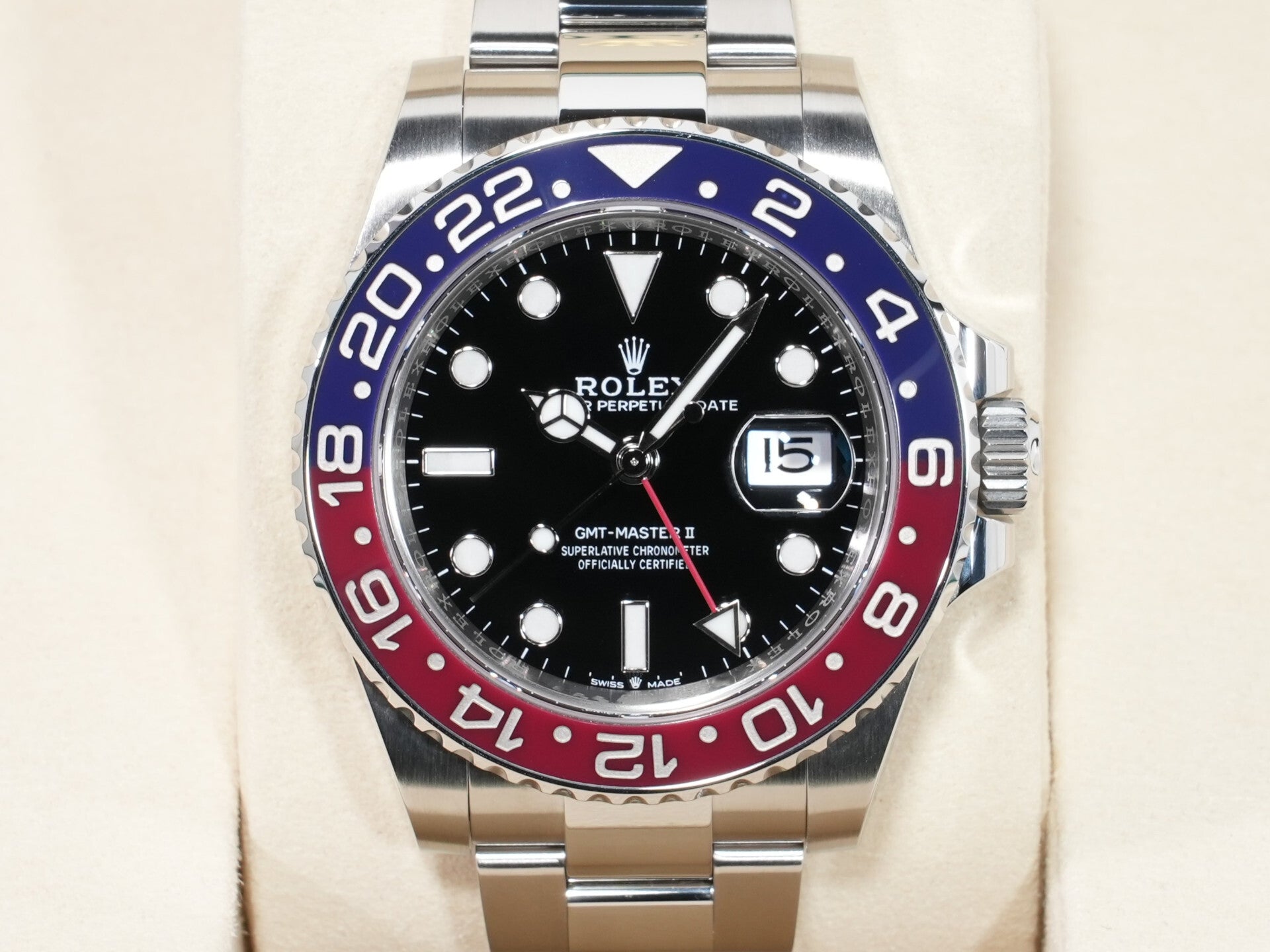Rolex GMT-Master II Ref. 126710BLRO Stainless Steel Black Dial Oyster Bracelet Excellent Used Condition xk2arpww
