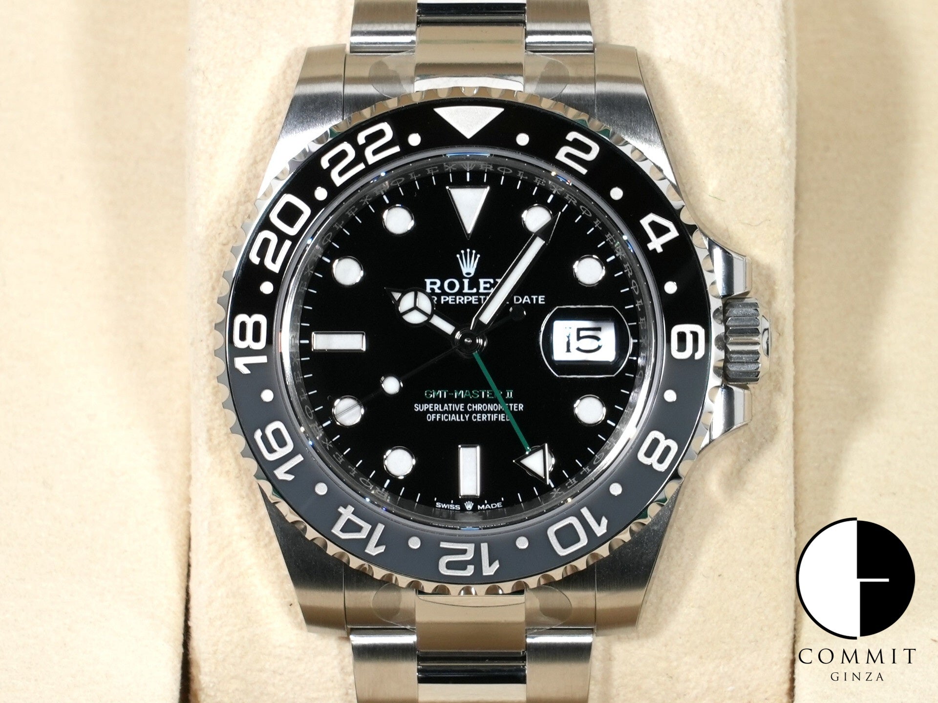 Rolex GMT-Master II Ref. 126710GRNR Stainless Steel Black Dial Oyster Bracelet Unused 7gg67ntg