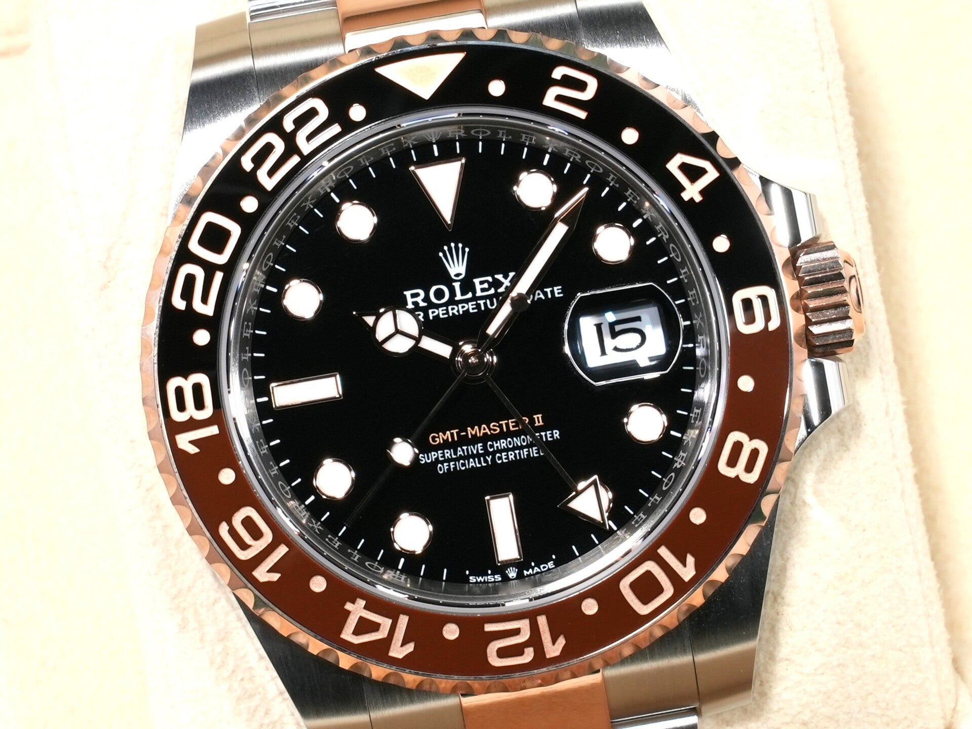 Rolex GMT-Master II Ref. 126711CHNR Stainless Steel/Everose Gold Black Dial Oyster Bracelet Unused qajwy9cd