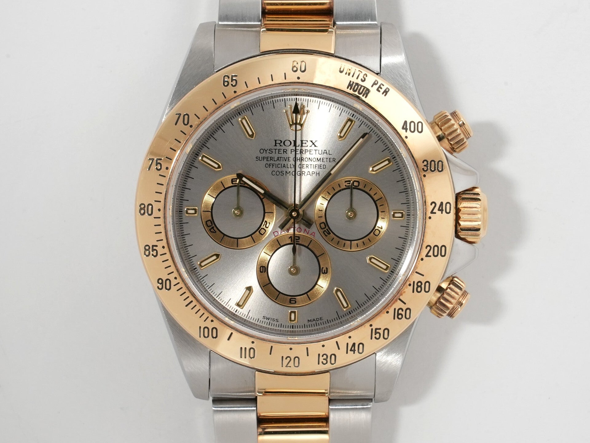 ロレックス デイトナ エルプリメロ Ref.16523 ステンレススチール/イエローゴールド グレー文字盤 中古 23mo5ziy