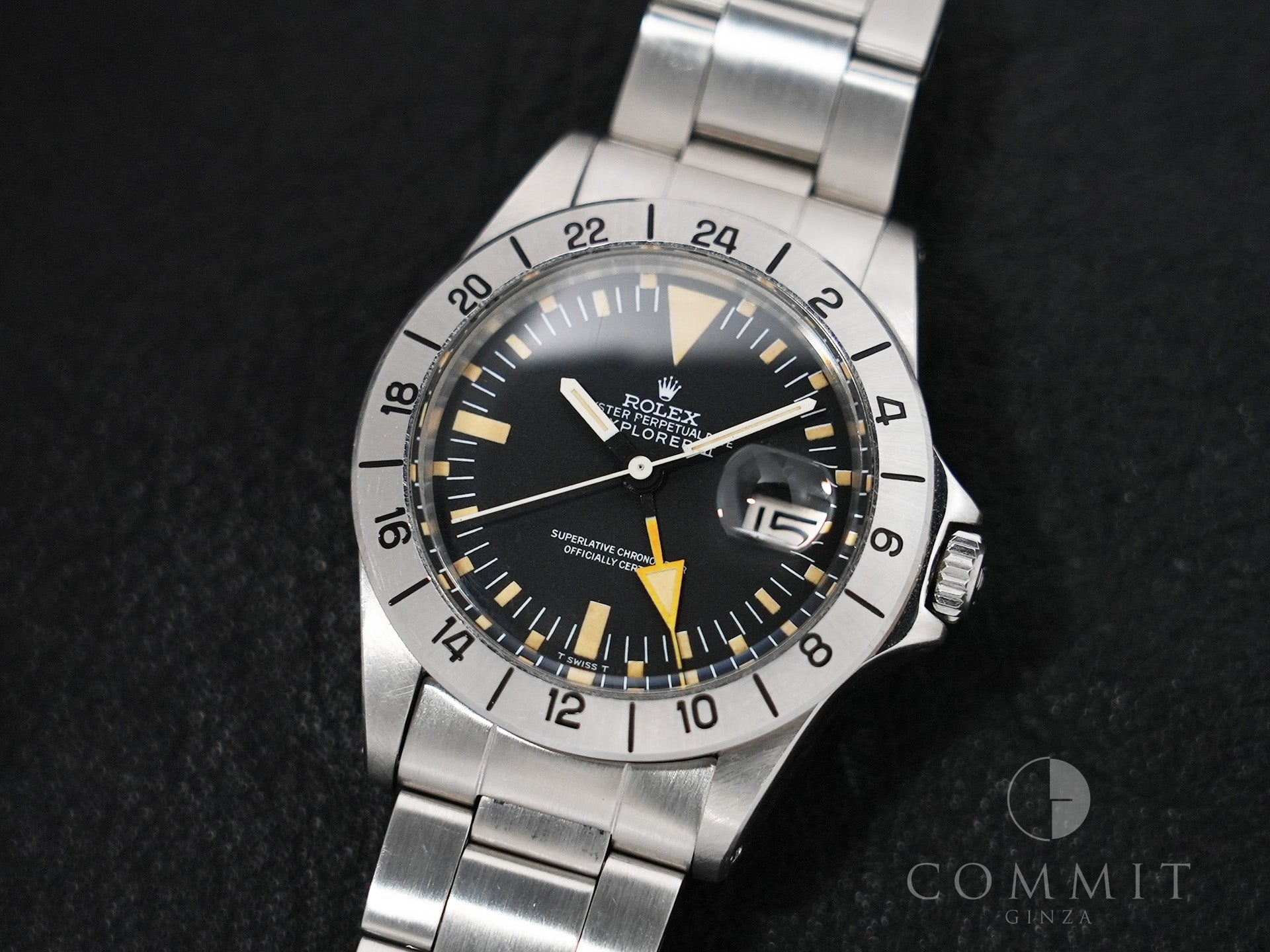 ロレックス エクスプローラーII Ref.1655 ステンレススチール ブラック文字盤 オイスターブレスレット 中古 vxqr6ybc