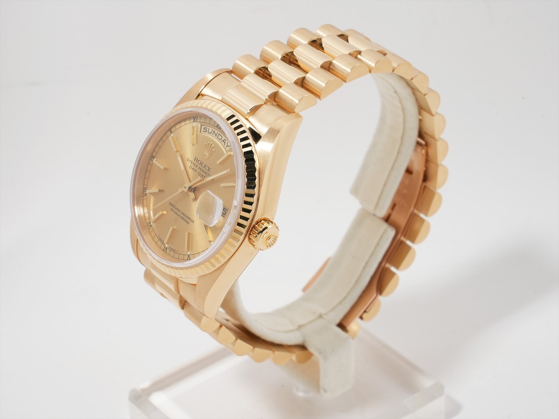 ロレックス デイデイト36 Ref.18238 イエローゴールド シャンパンゴールド文字盤 美中古 vvsx4o75