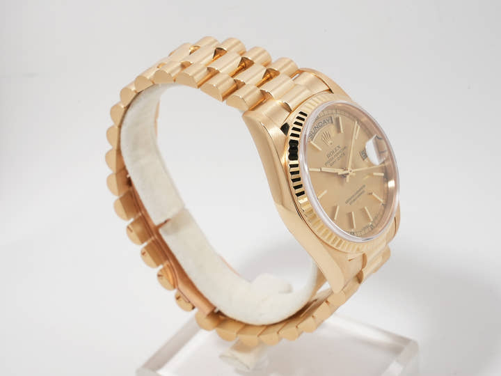 ロレックス デイデイト36 Ref.18238 イエローゴールド シャンパンゴールド文字盤 美中古 vvsx4o75