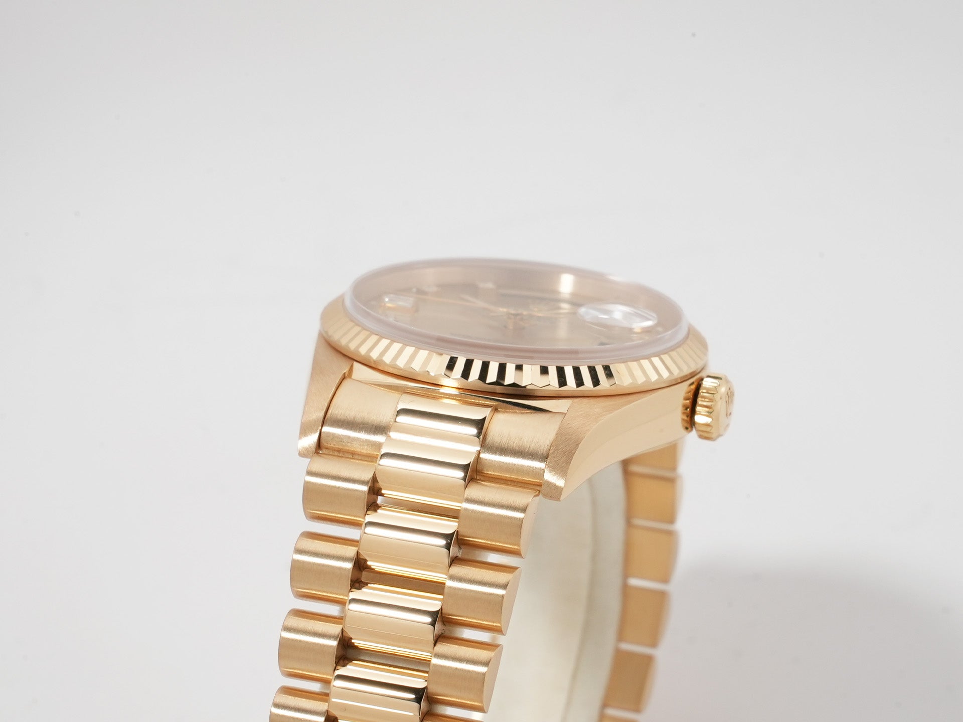 ロレックス デイデイト36 Ref.18238A イエローゴールド シャンパンx10Pダイヤ文字盤 美中古 9tf96zxz