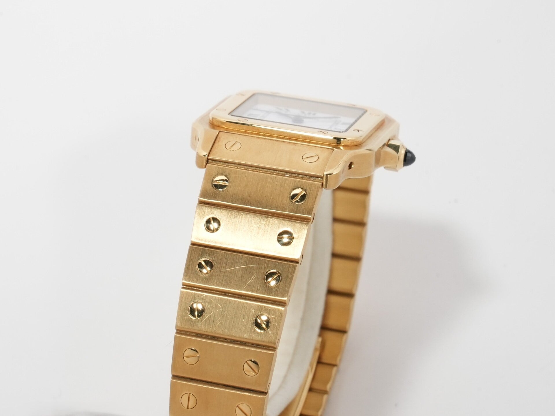 カルティエ サントス ガルべ LM Ref.2960 イエローゴールド ホワイト文字盤 中古 newt4q6z