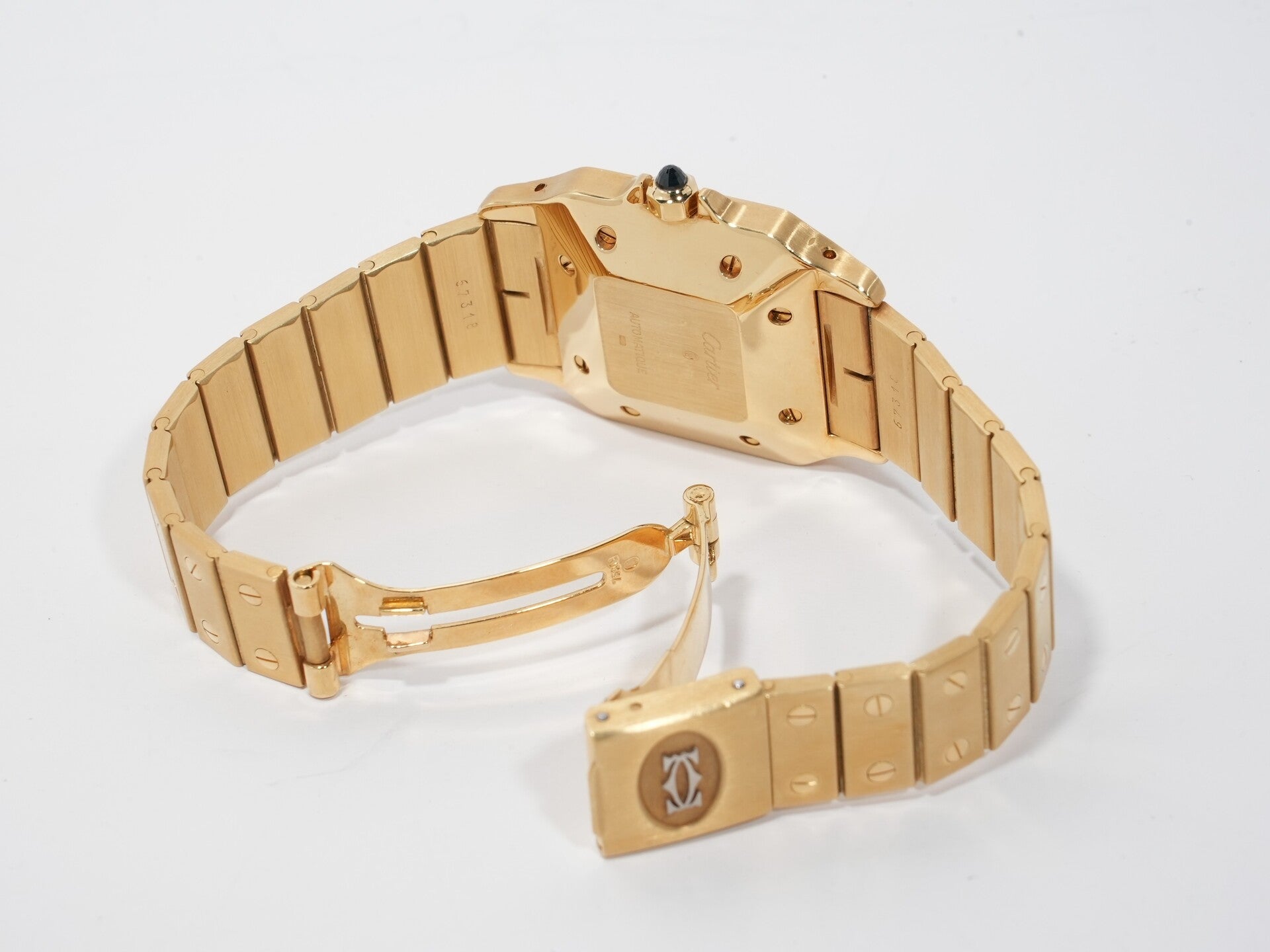 カルティエ サントス ガルべ LM Ref.2960 イエローゴールド ホワイト文字盤 中古 newt4q6z