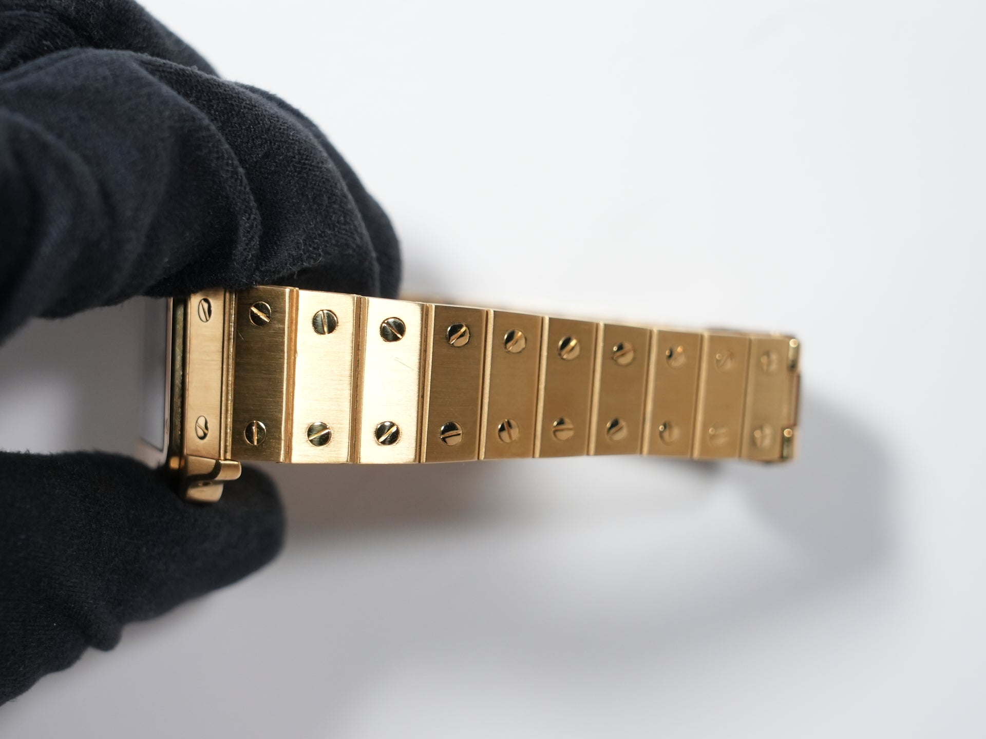 カルティエ サントス ガルべ LM Ref.2960 イエローゴールド ホワイト文字盤 中古 newt4q6z