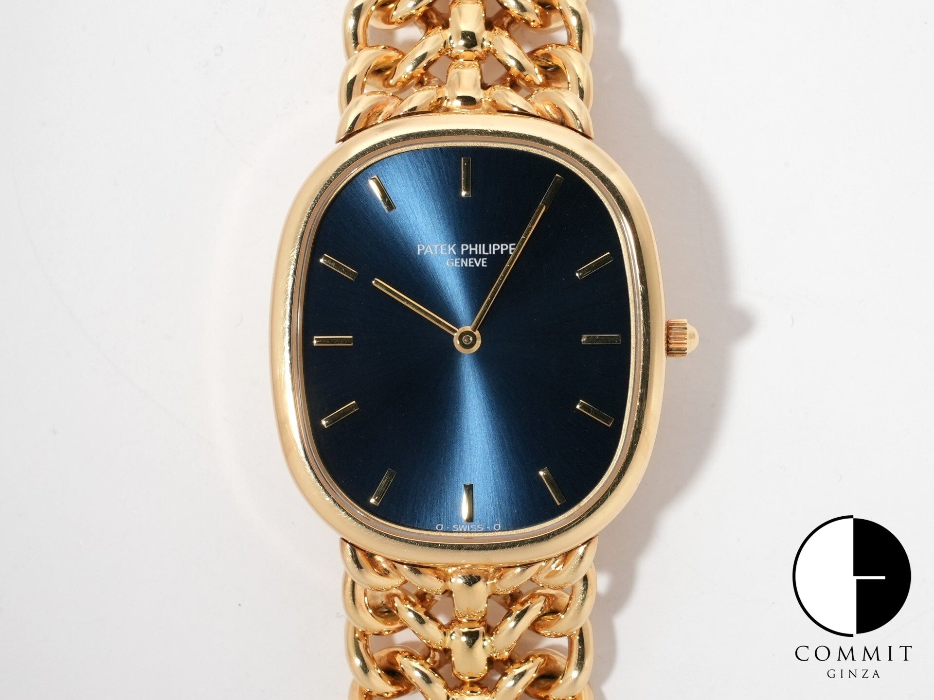 パテックフィリップ ゴールデンエリプス Ref.3738/119 イエローゴールド ブルー文字盤 中古 mf9u2rfp