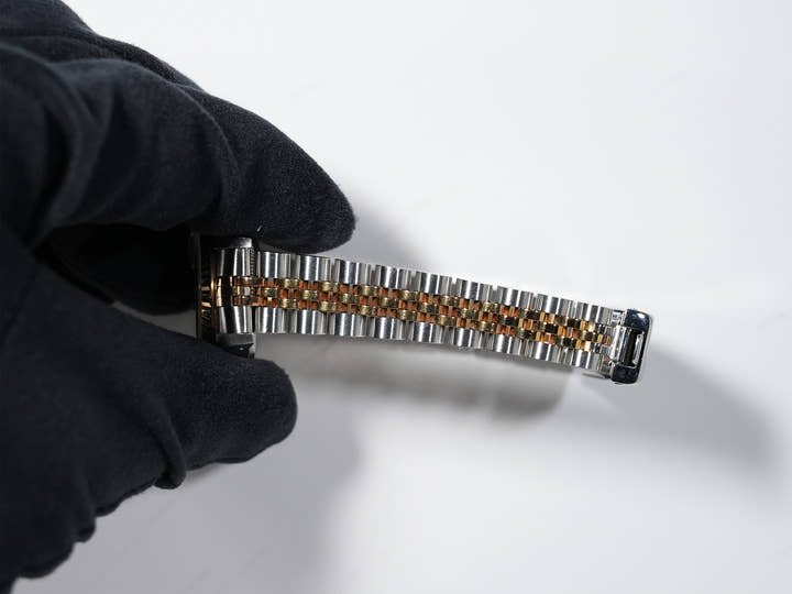 ロレックス デイトジャスト TIFFANY＆CO. Ref.69173 ステンレススチール/イエローゴールド ブラックピラミッドローマン文字盤 ジュビリーブレスレット 中古 eou9xf7h