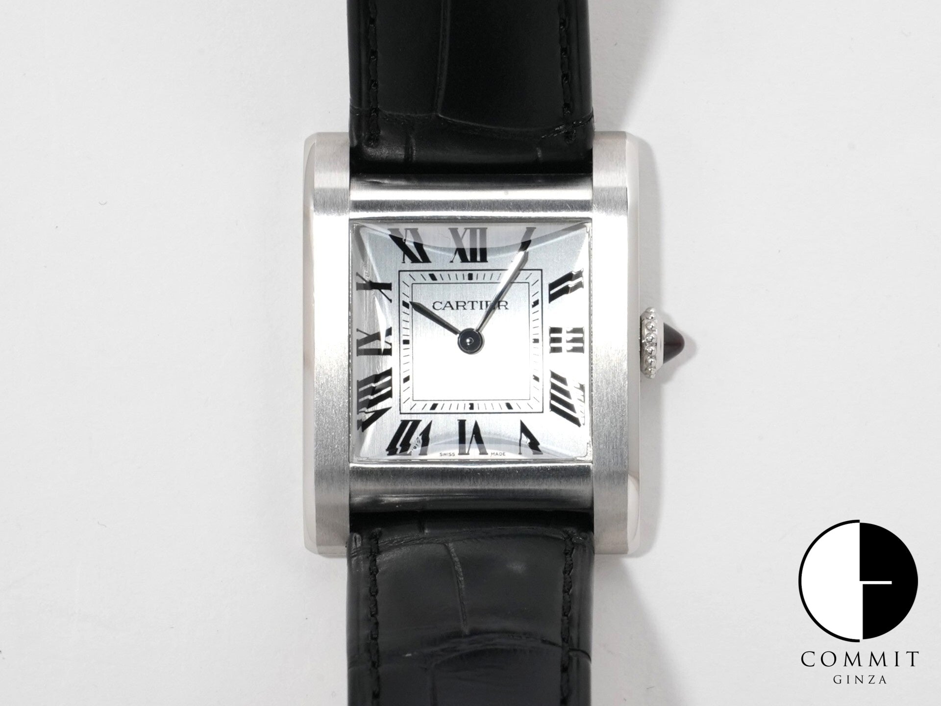 カルティエ タンク ノルマル Ref.WGTA0109 プラチナ シルバー文字盤 美品 5d7xohq9