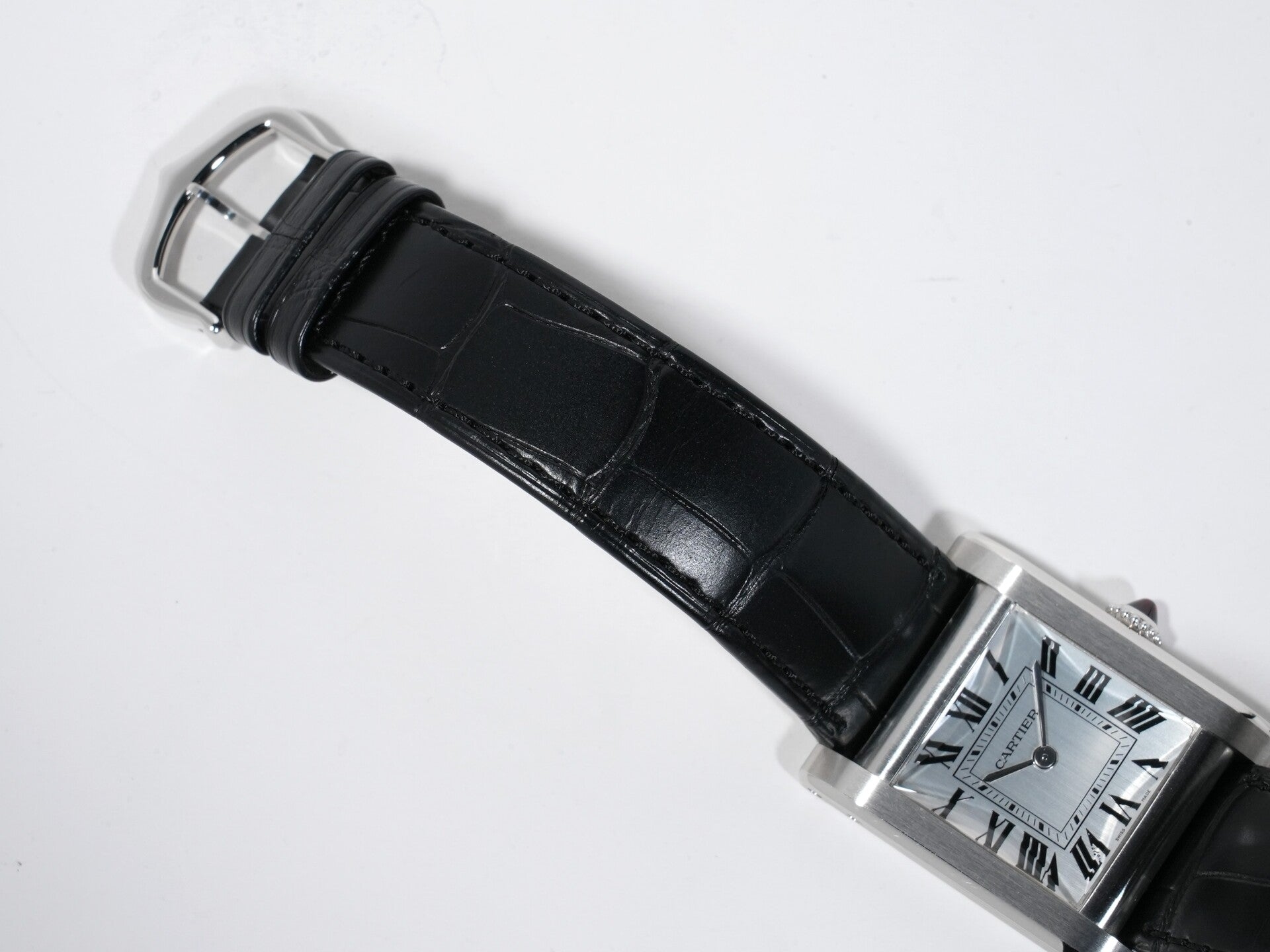 カルティエ タンク ノルマル Ref.WGTA0109 プラチナ シルバー文字盤 美品 5d7xohq9