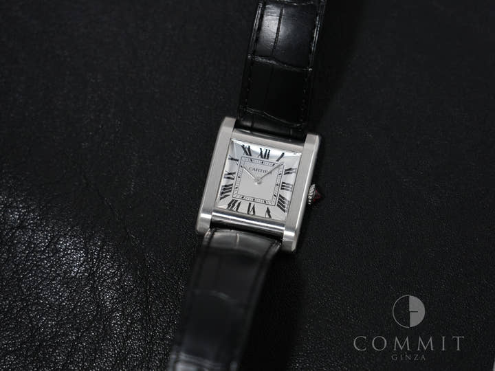 カルティエ タンク ノルマル Ref.WGTA0109 プラチナ シルバー文字盤 美品 5d7xohq9