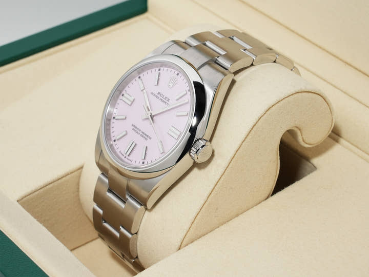 ロレックス オイスターパーペチュアル41 Ref.134300 ステンレススチール キャンディピンク文字盤 未使用 qcszynqt