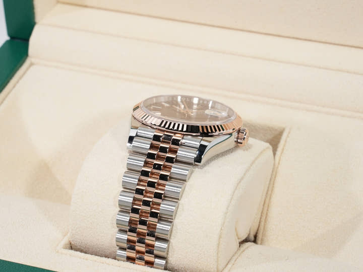 ロレックス デイトジャスト36 Ref.126231 ステンレススチール/エバーローズゴールド チョコレート文字盤 ジュビリーブレスレット 美品 5jg5n3vs