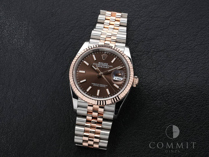 ロレックス デイトジャスト36 Ref.126231 ステンレススチール/エバーローズゴールド チョコレート文字盤 ジュビリーブレスレット 美品 5jg5n3vs