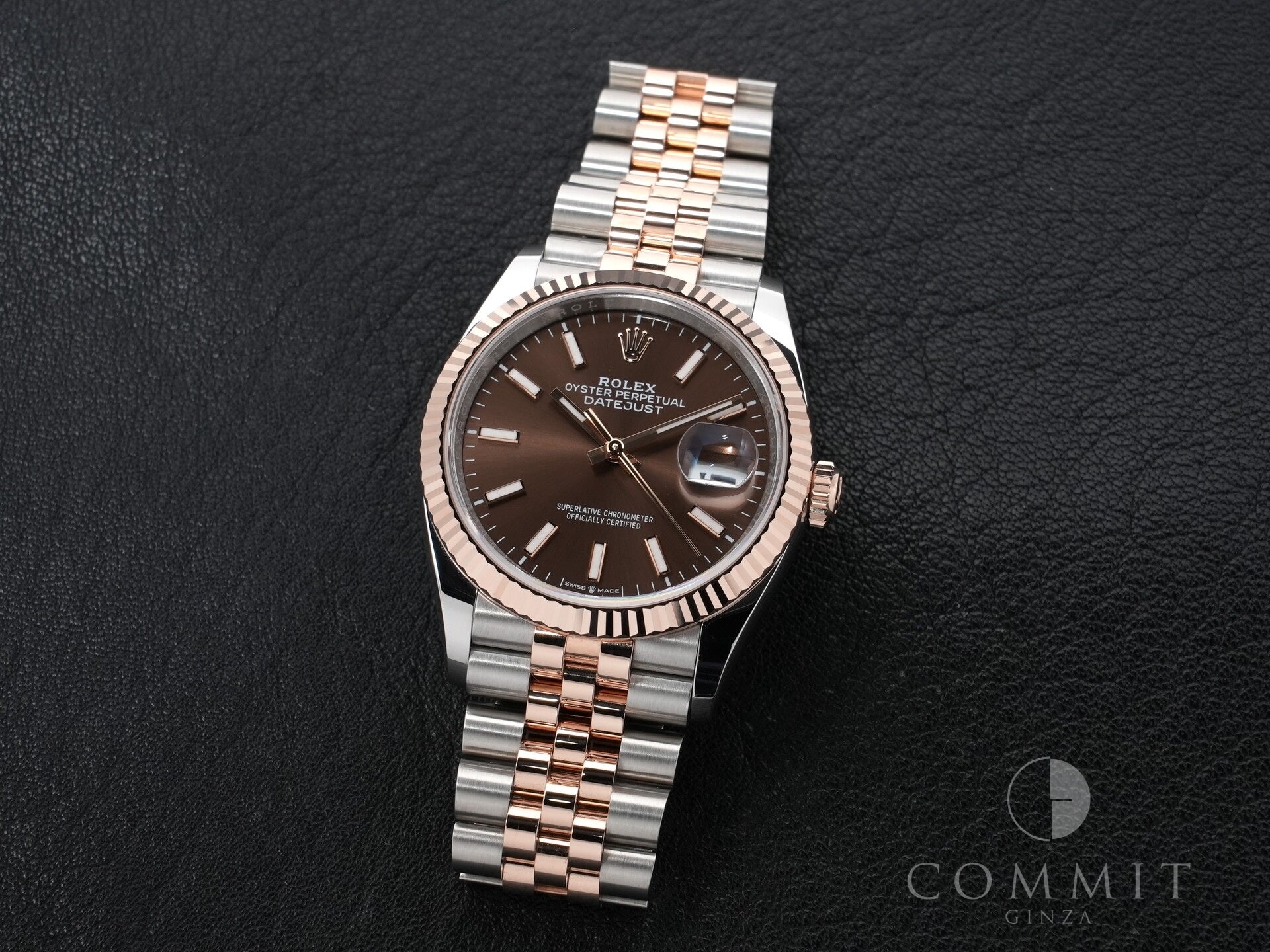ロレックス デイトジャスト36 Ref.126231 ステンレススチール/エバーローズゴールド チョコレート文字盤 ジュビリーブレスレット 美品 5jg5n3vs
