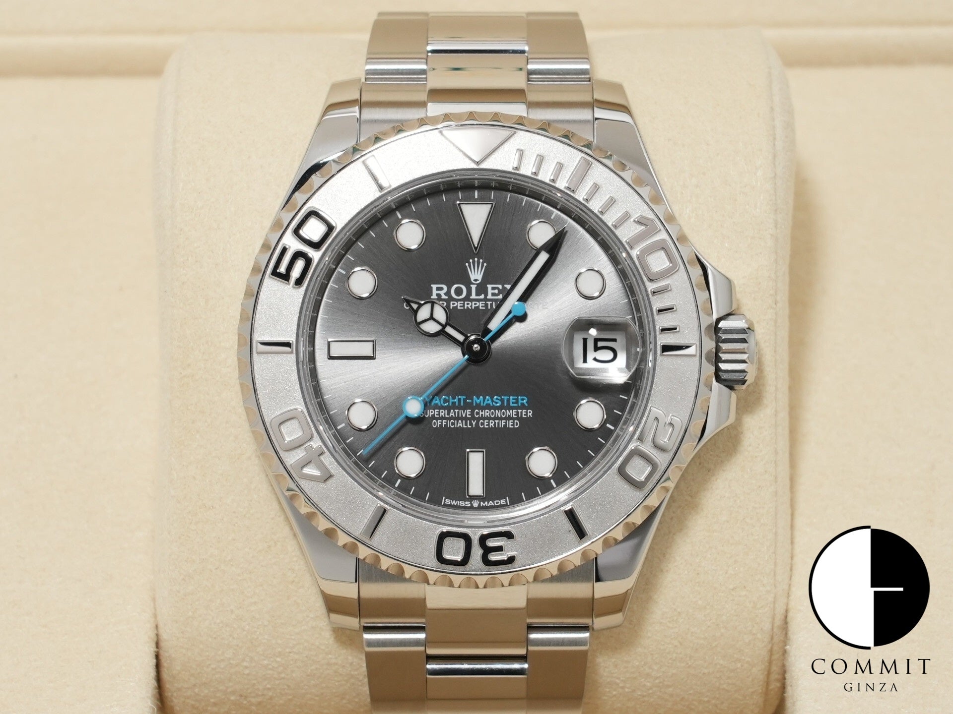 ロレックス ヨットマスター37 Ref.268622 ステンレススチール/プラチナ スレート文字盤 美品 5auyp9rf