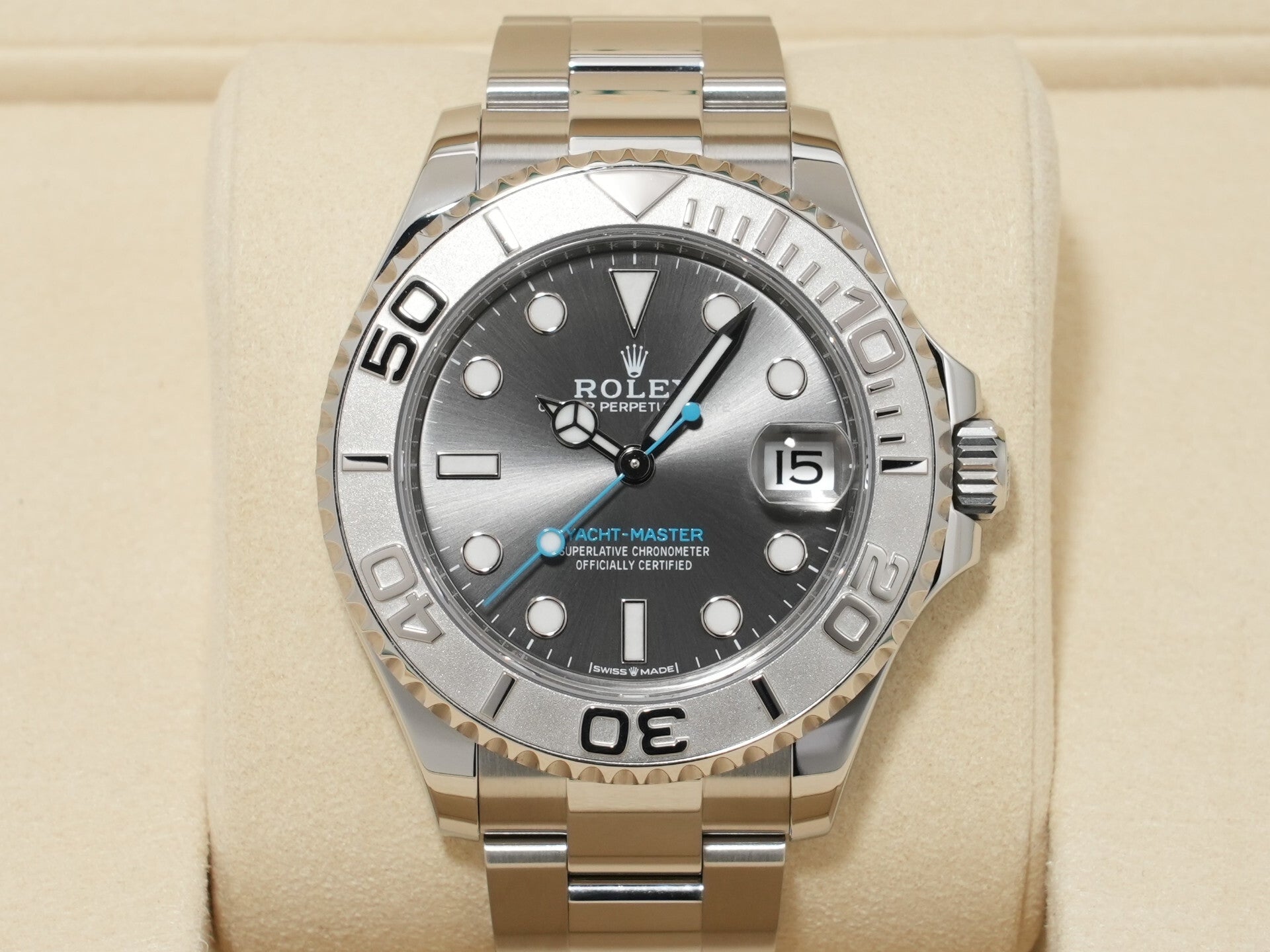 ロレックス ヨットマスター37 Ref.268622 ステンレススチール/プラチナ スレート文字盤 美品 5auyp9rf