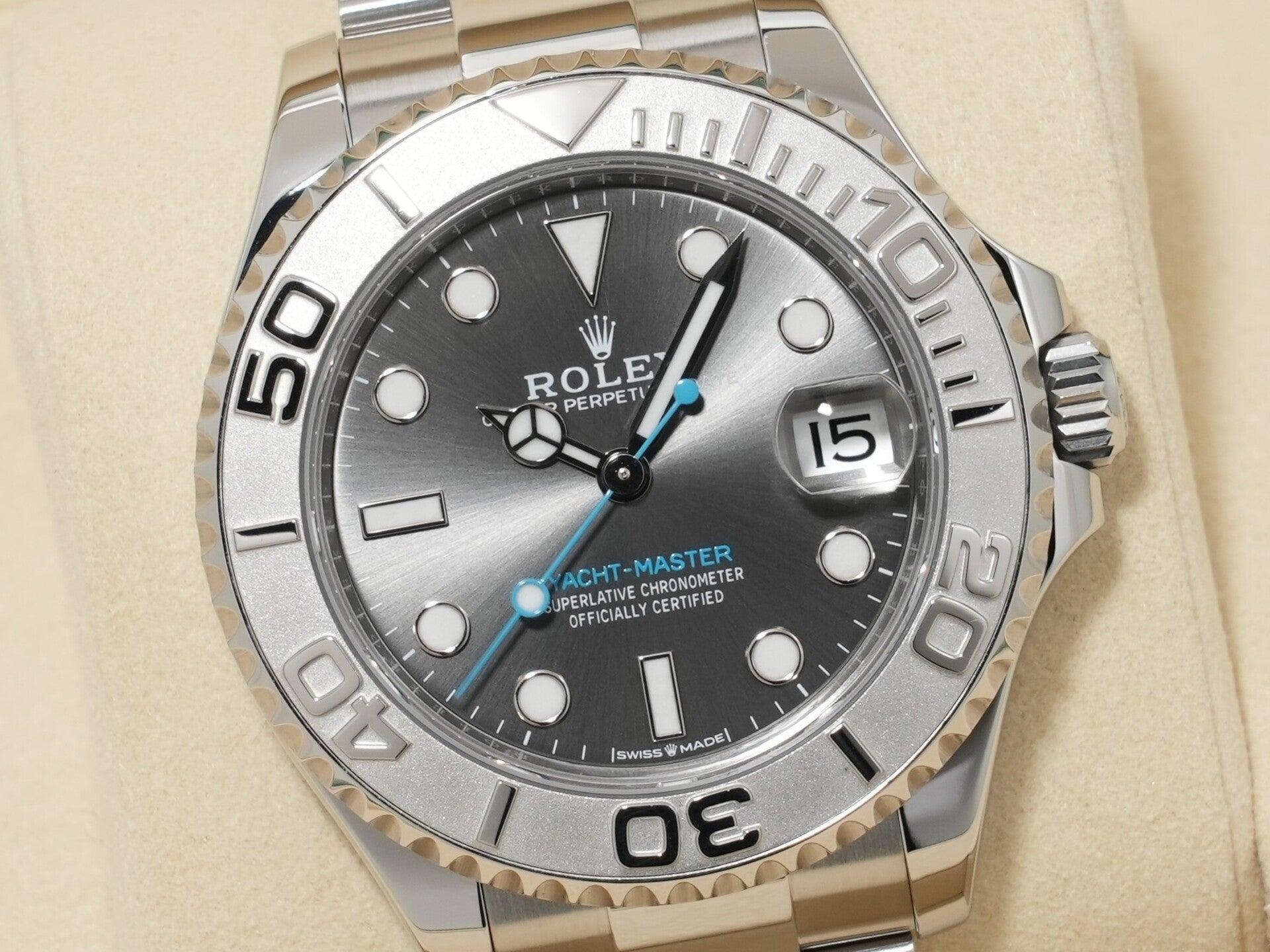 ロレックス ヨットマスター37 Ref.268622 ステンレススチール/プラチナ スレート文字盤 美品 5auyp9rf