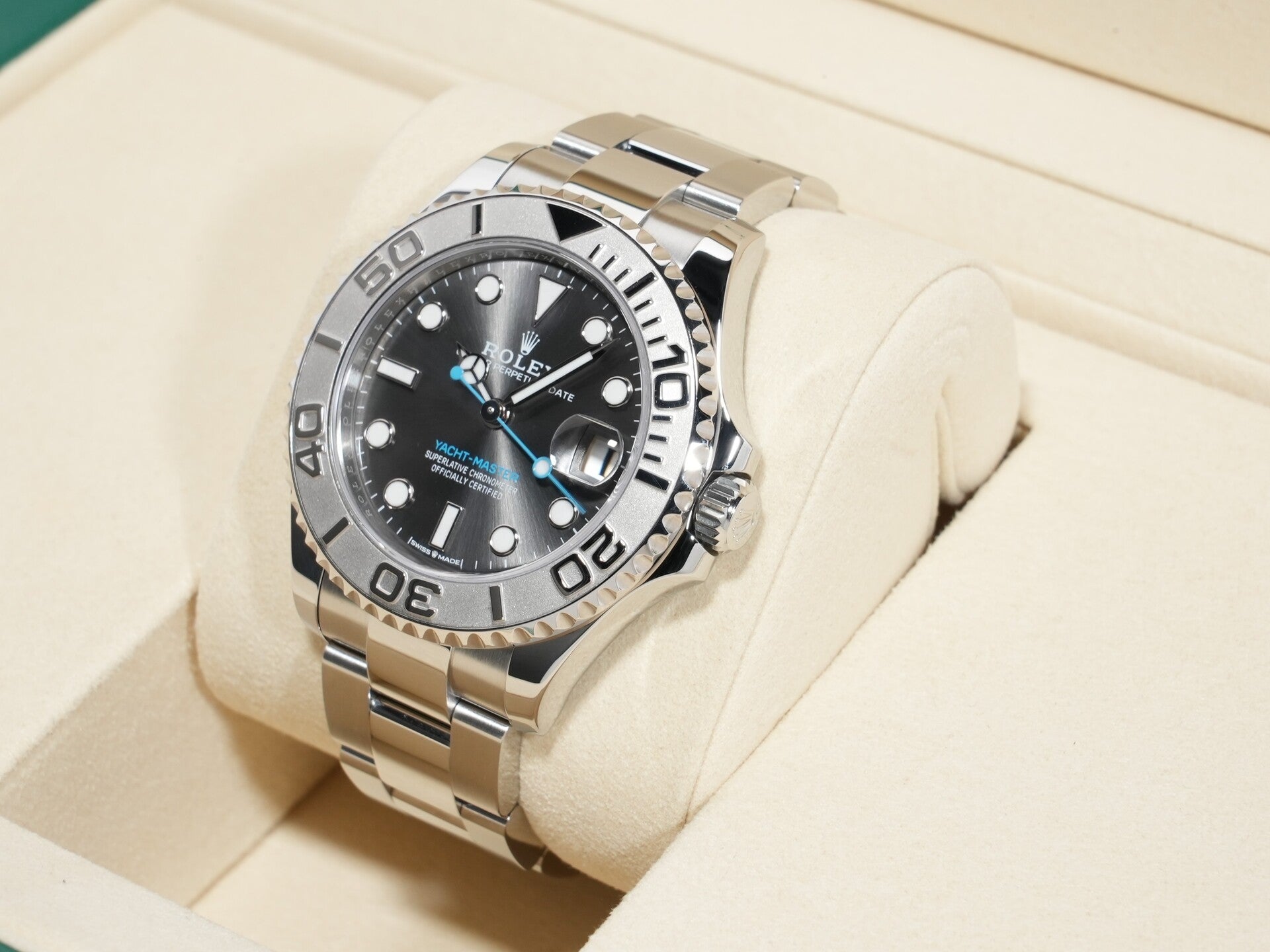 ロレックス ヨットマスター37 Ref.268622 ステンレススチール/プラチナ スレート文字盤 美品 5auyp9rf