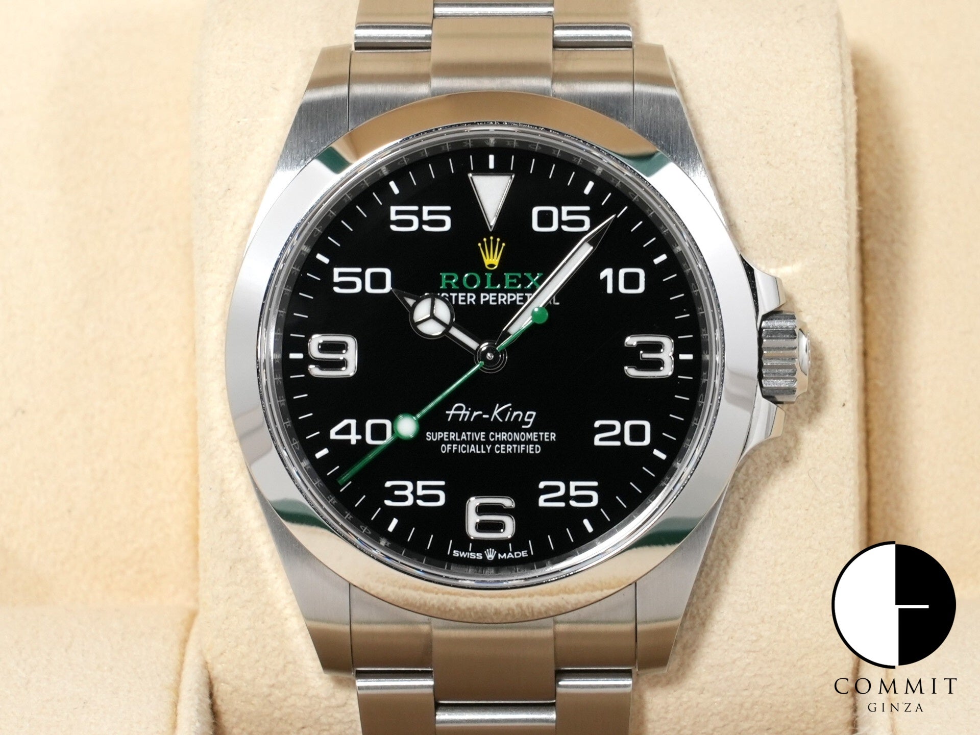 ロレックス エアキング Ref.126900 ステンレススチール ブラック文字盤 オイスターブレスレット 美中古 gsfcg3ke