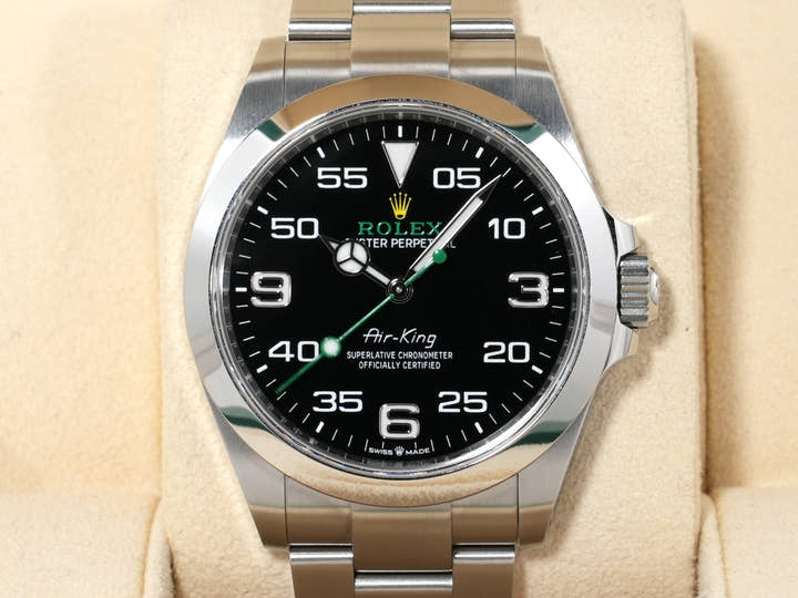 ロレックス エアキング Ref.126900 ステンレススチール ブラック文字盤 オイスターブレスレット 美中古 gsfcg3ke