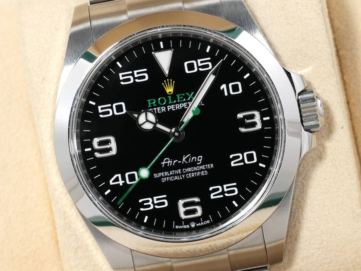 ロレックス エアキング Ref.126900 ステンレススチール ブラック文字盤 オイスターブレスレット 美中古 gsfcg3ke