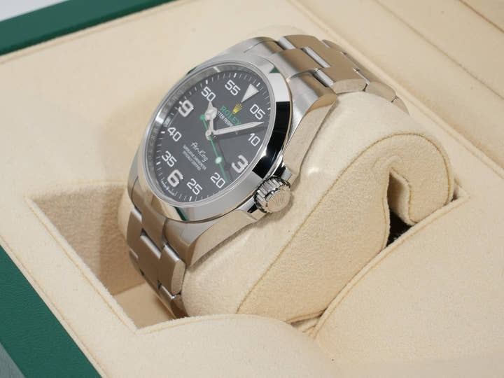 ロレックス エアキング Ref.126900 ステンレススチール ブラック文字盤 オイスターブレスレット 美中古 gsfcg3ke