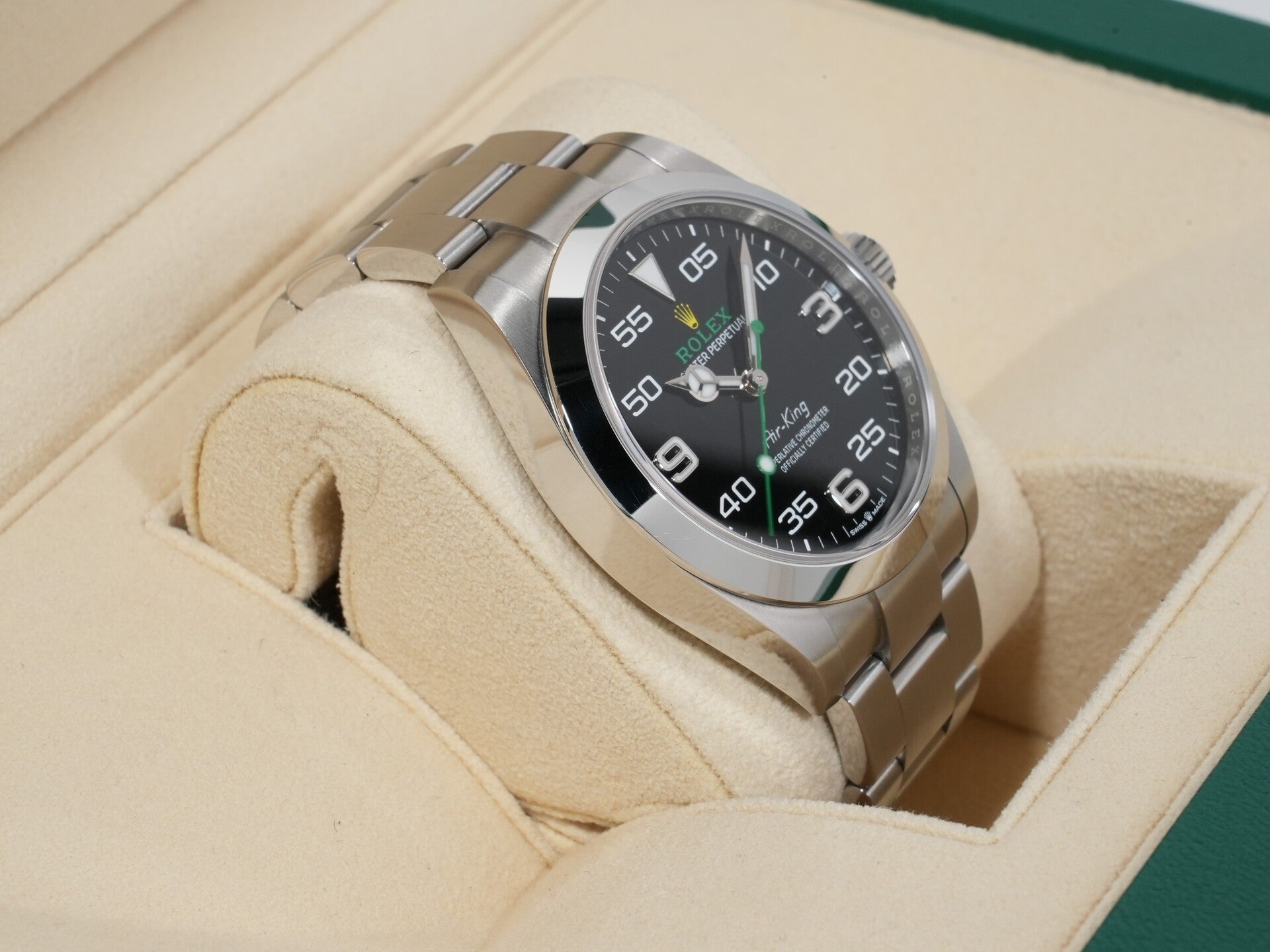 ロレックス エアキング Ref.126900 ステンレススチール ブラック文字盤 オイスターブレスレット 美中古 gsfcg3ke