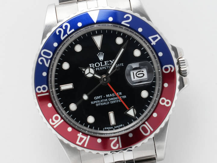 Rolex GMT Master Ref. 16750 Stainless Steel Black Dial Jubilee Bracelet Pre-owned br8bkixe