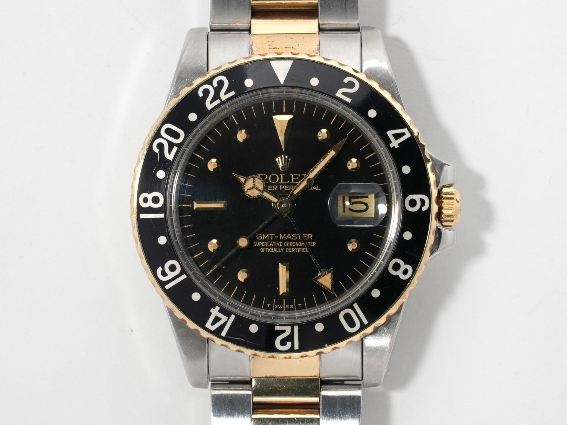 Rolex GMT Master Ref. 1675/3 Stainless Steel/Yellow Gold Black Dial Oyster Bracelet Pre-owned xasvd7ag