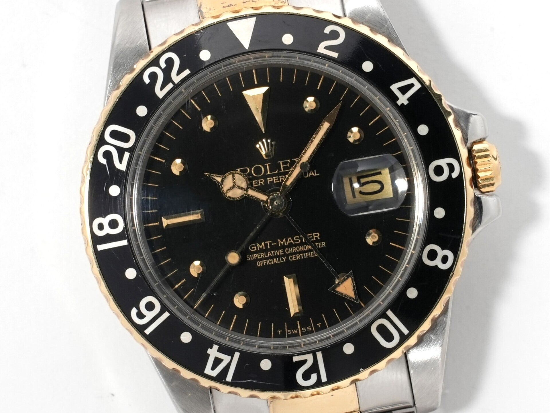 Rolex GMT Master Ref. 1675/3 Stainless Steel/Yellow Gold Black Dial Oyster Bracelet Pre-owned xasvd7ag