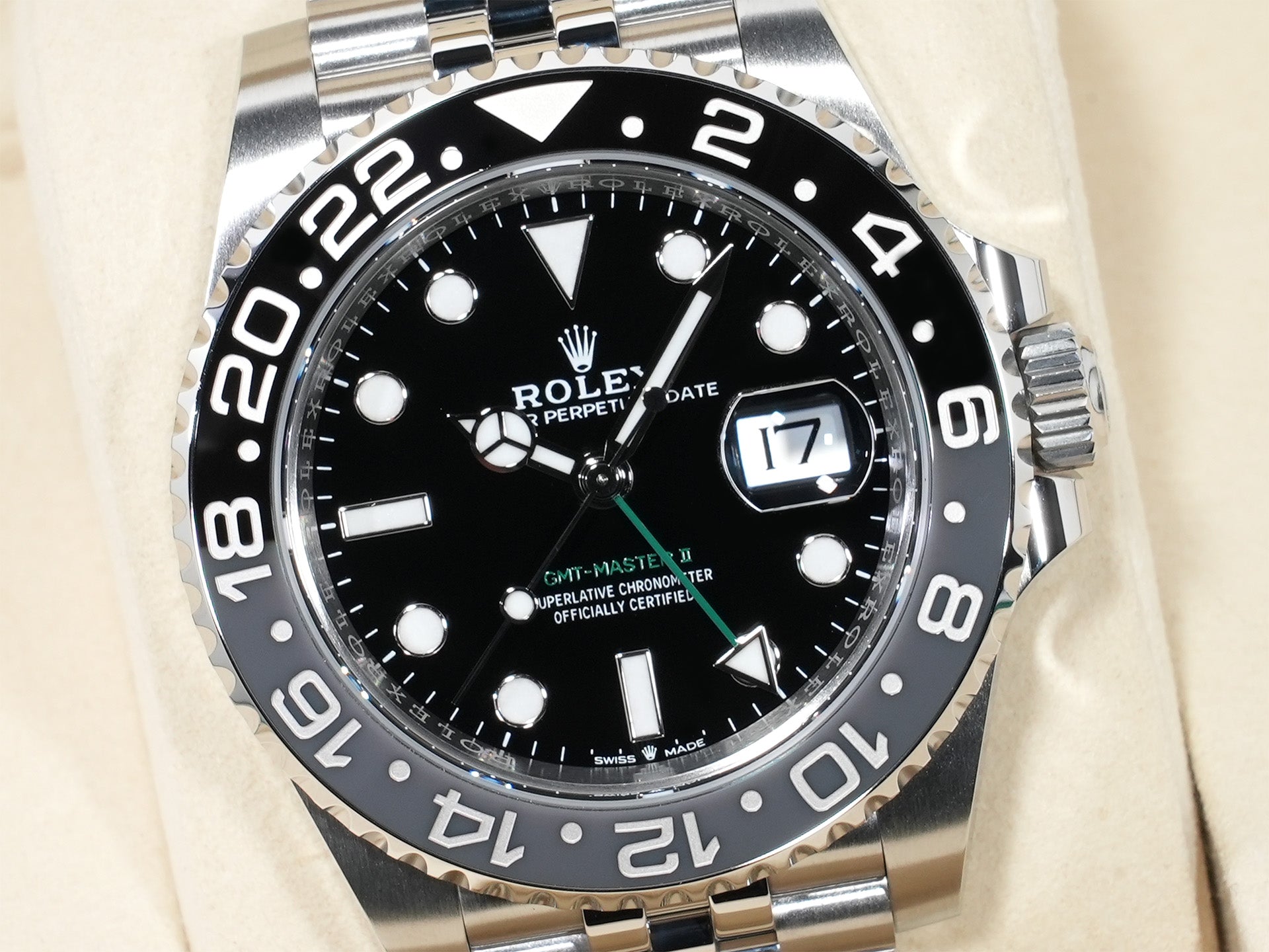 ロレックス GMTマスターII Ref.126710GRNR ステンレススチール ブラック文字盤 ジュビリーブレスレット 未使用 akeuzm2o