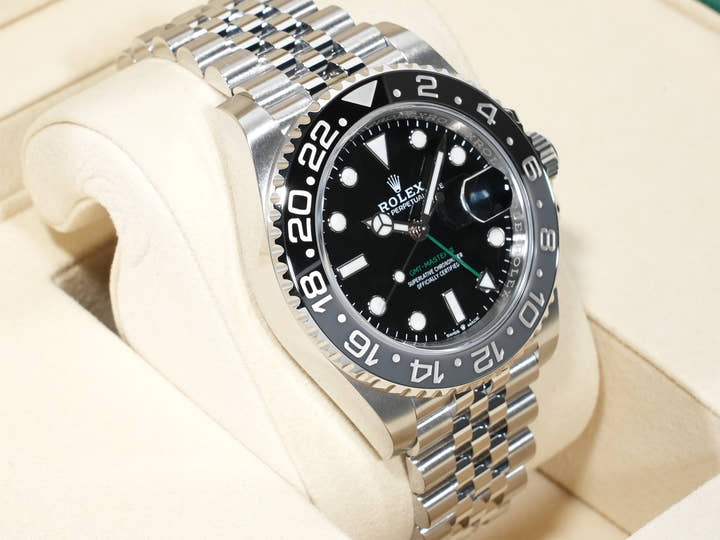 ロレックス GMTマスターII Ref.126710GRNR ステンレススチール ブラック文字盤 ジュビリーブレスレット 未使用 akeuzm2o