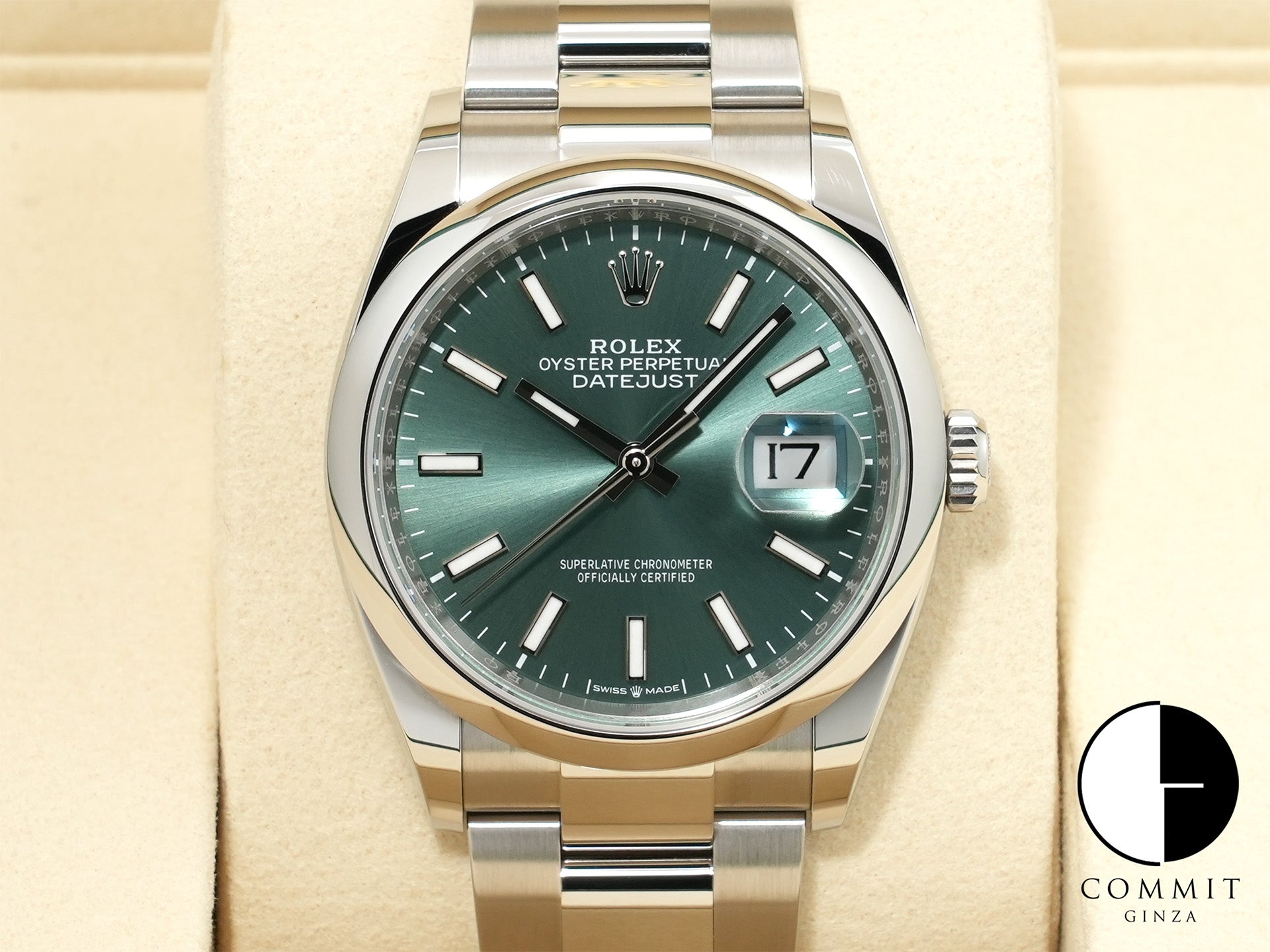 ロレックス デイトジャスト36 Ref.126200 ステンレススチール ミントグリーン文字盤 オイスターブレスレット 未使用 qs9a2jo2