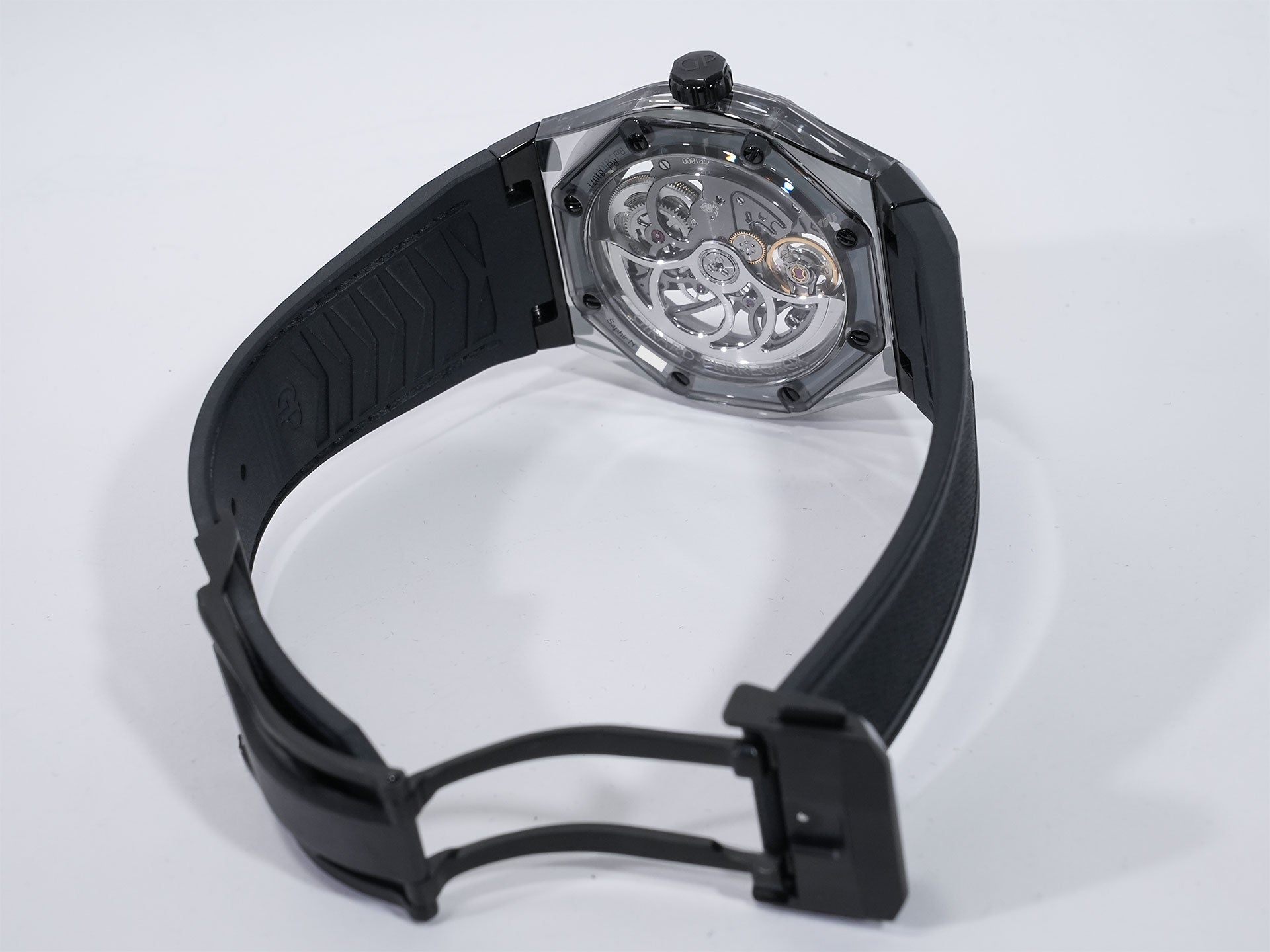 ジラールペルゴ ロレアート アブソルート ライト & シェード Ref.81071-43-2022-1CX サファイア & チタン スケルトン文字盤 美品 285qxvjm